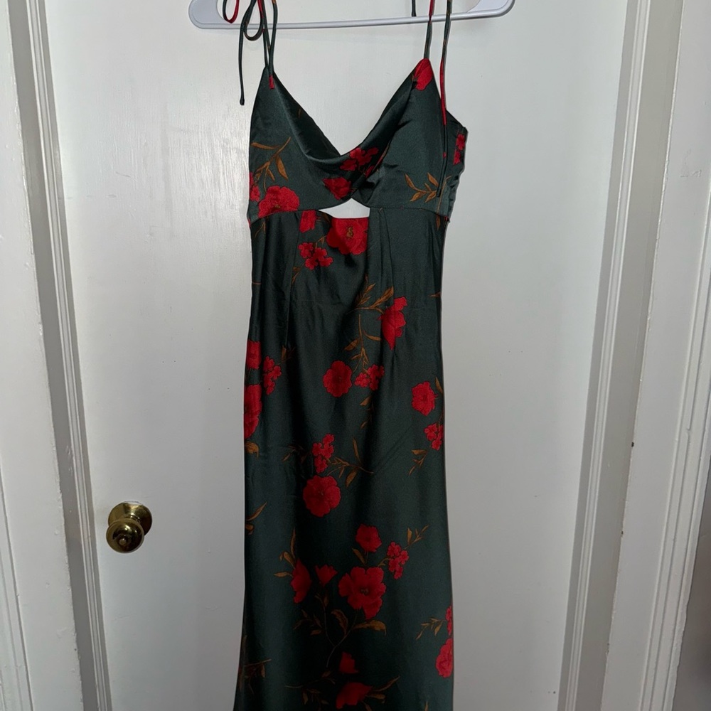 Hello Molly Green Red Sundress Maxi Plunge